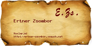 Ertner Zsombor névjegykártya